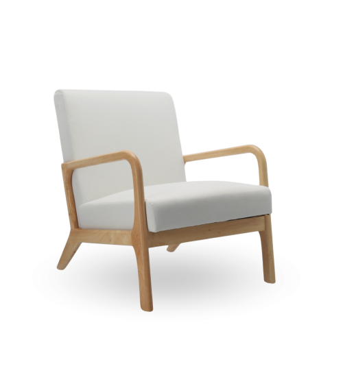 Butaca Nicole nórdica con cojín lumbar – Tapizado antimanchas