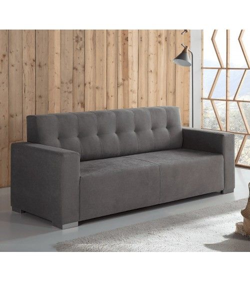 Sofá compacto de 3 plazas Capitoné