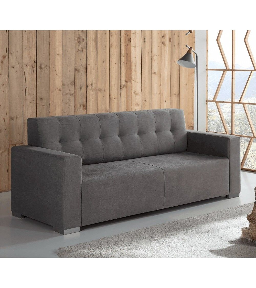 Sofá compacto de 3 plazas Capitoné