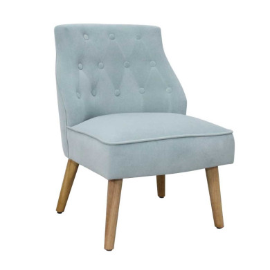 Butaca terciopelo Mary, con patas de madera