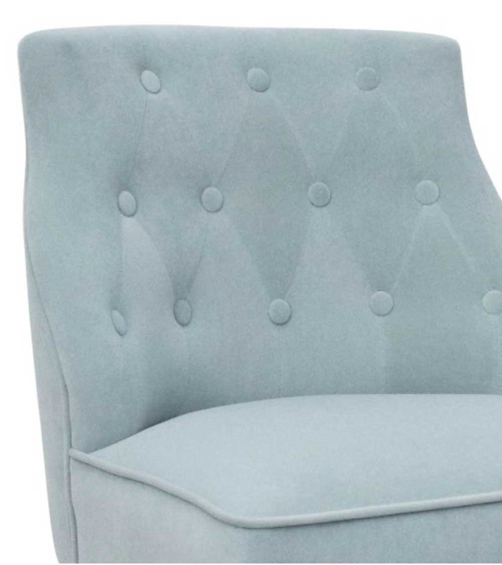 Butaca terciopelo Mary, con patas de madera