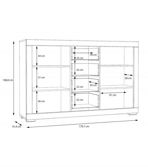 Mueble aparador blanco SNOW