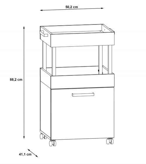 Mueble bar con ruedas FIZZ