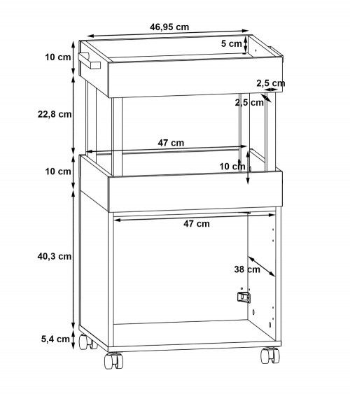Mueble bar con ruedas FIZZ