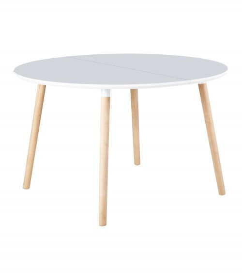 Mesa comedor redonda extensible NÓRDICA