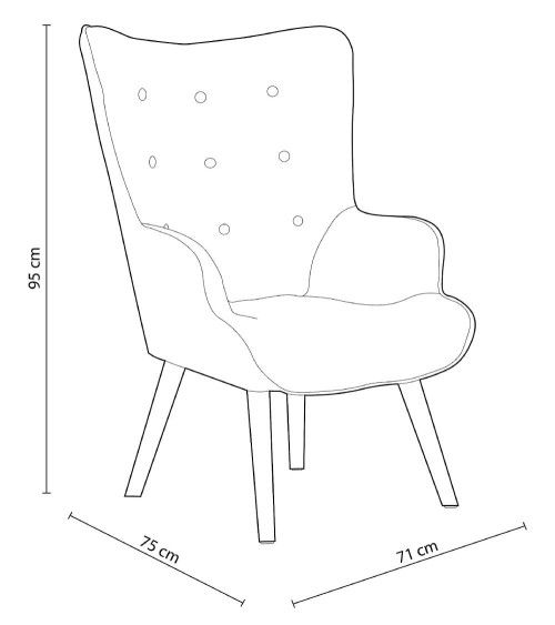 Butaca tapizada DAKOTA