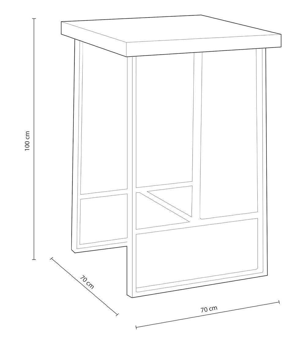 Mesa alta industrial DAREK