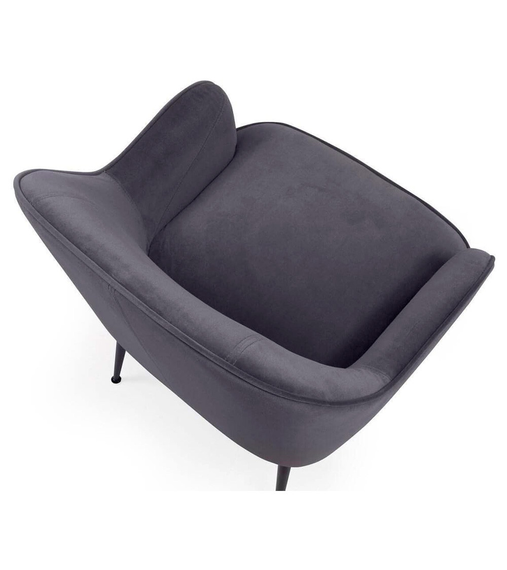 Butaca de terciopelo AMBERES con pata negra o dorada | Cambia Tus Muebles