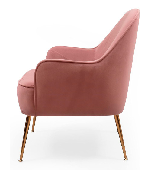 Butaca de terciopelo AMBERES con pata negra o dorada | Cambia Tus Muebles